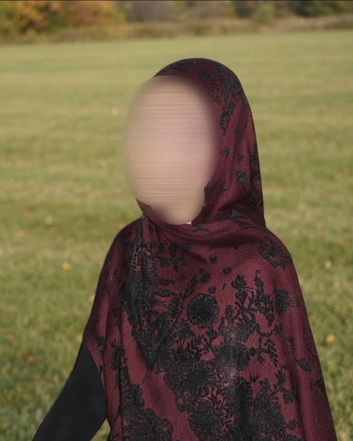 Burgundy Lace printed modal hijab