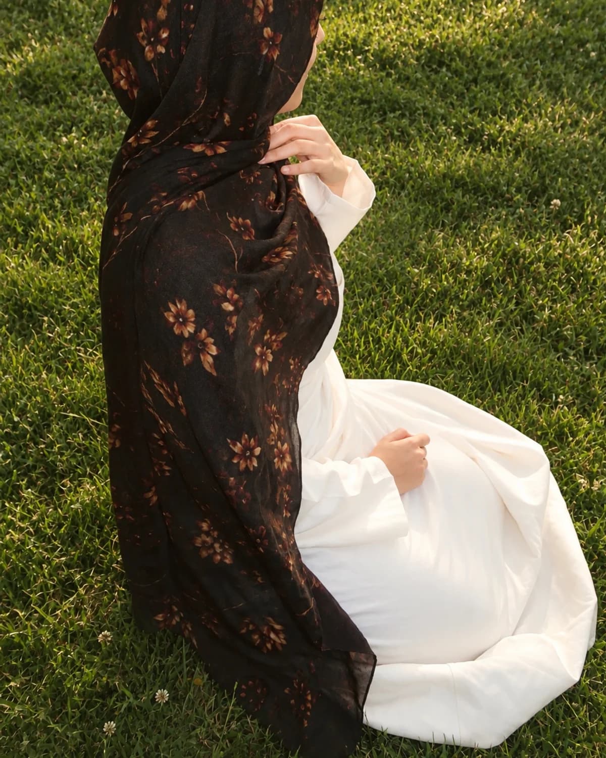 Chai Blossom printed modal hijab